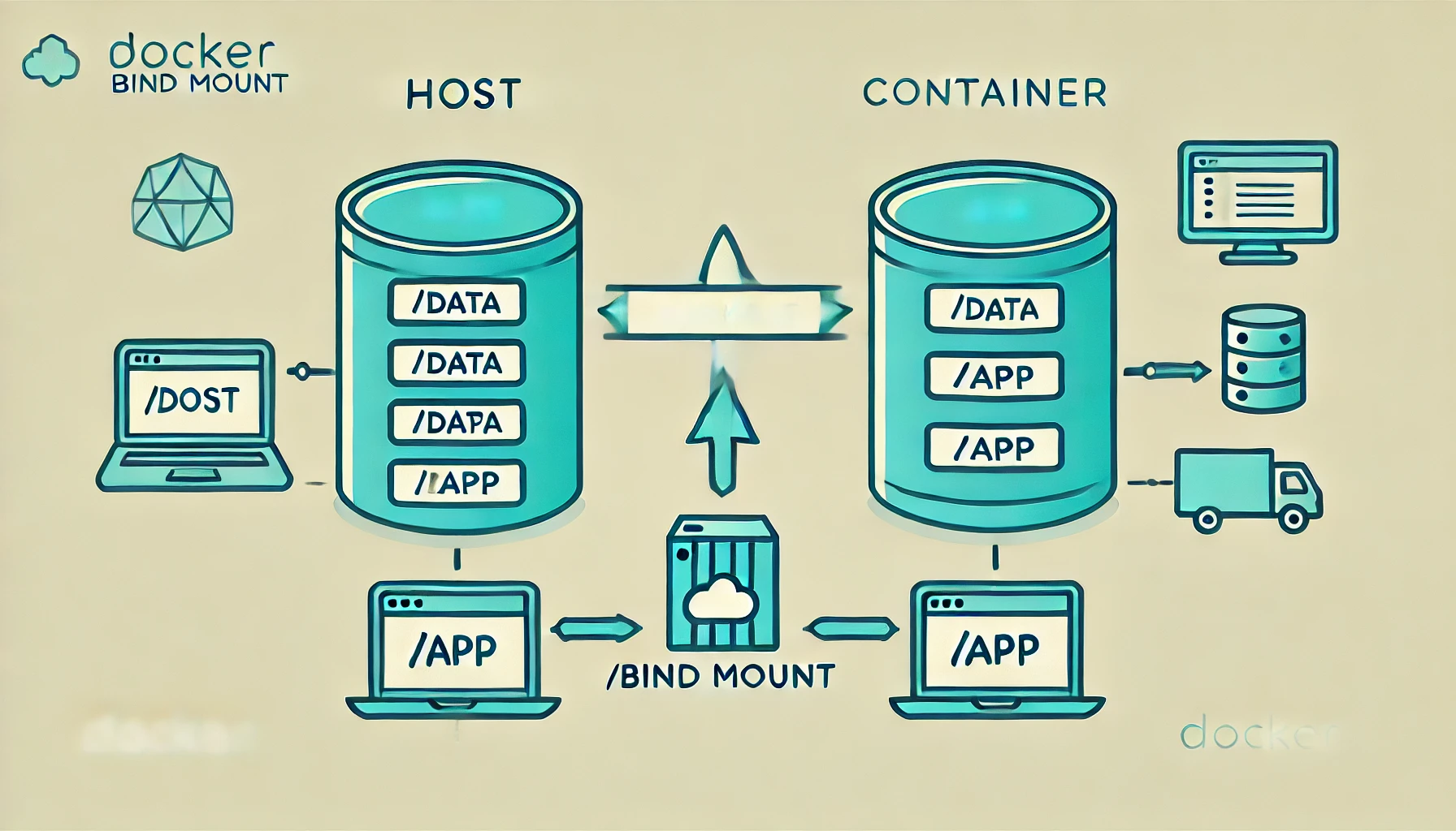 Sử dụng Docker bind mount