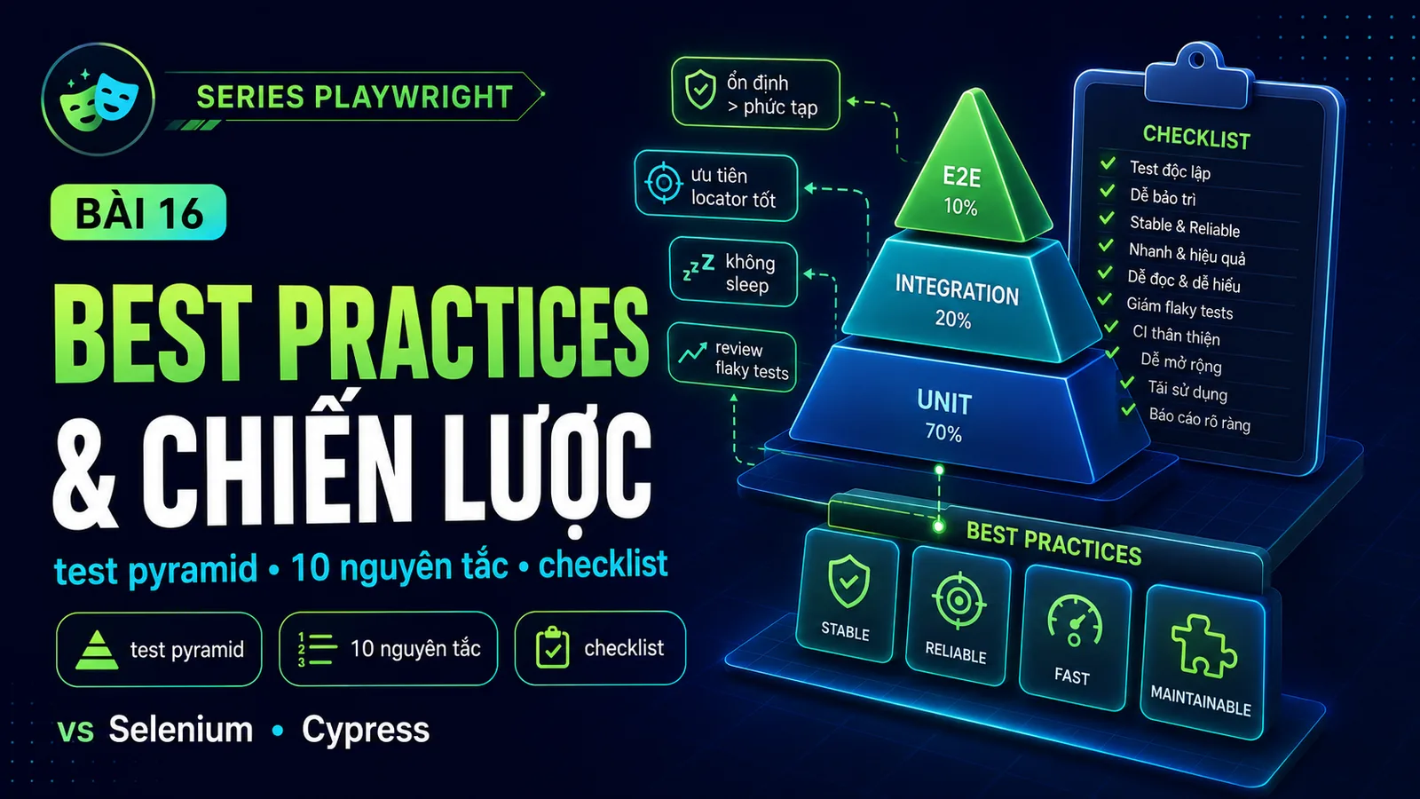 Best practices và chiến lược test thực chiến
