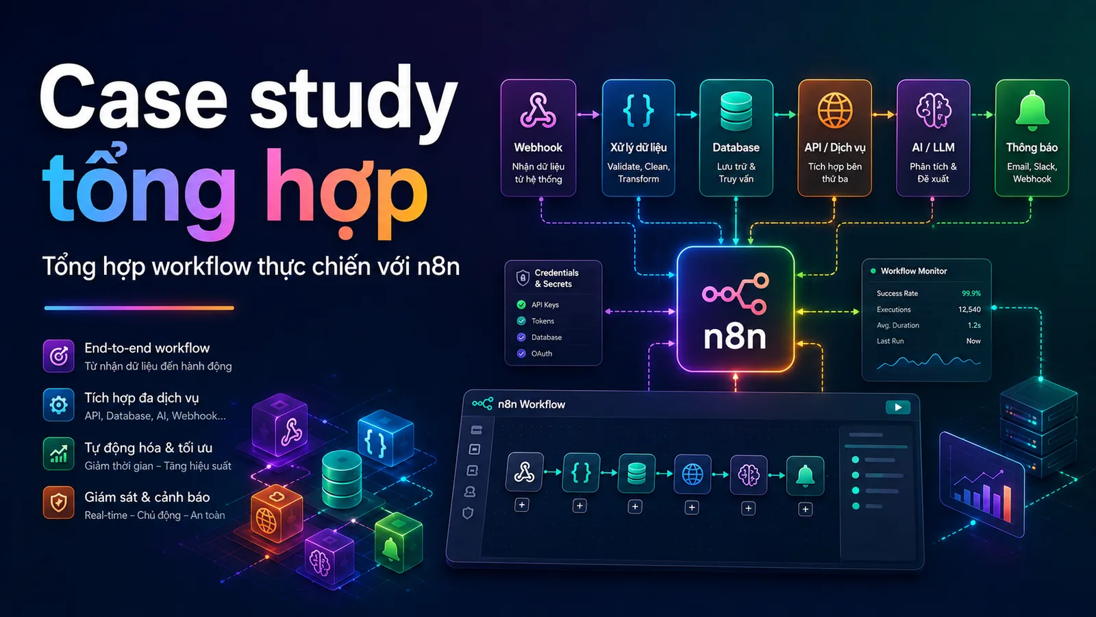 Bài 18 — Case study tổng hợp: hệ thống automation xử lý đơn hàng